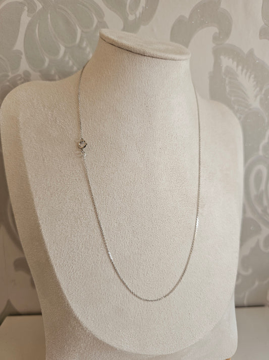 Vintage Solid Platinum Rolo Belcher Chain Necklace 0.9mm wide 16" PL950 0.73 grams Rolo Chains