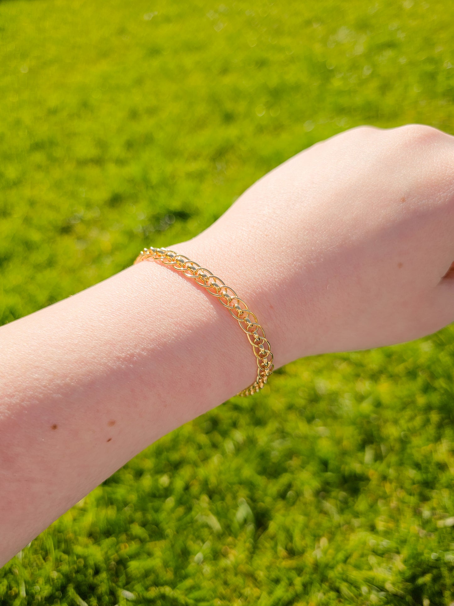 9ct Yellow Gold Fancy Link Bracelet with Lobster Clasp - 7.5" 19cm - 9k