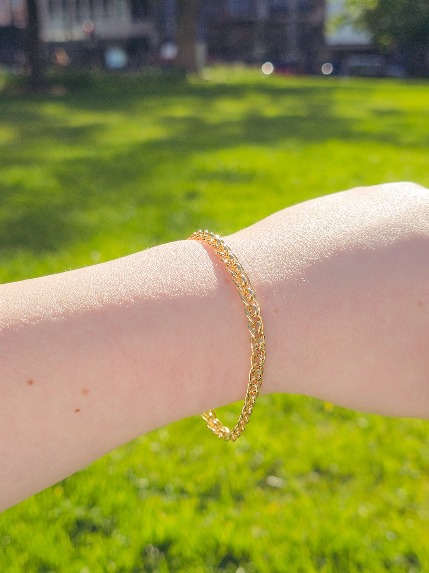 9ct Yellow Gold Fancy Link Bracelet with Lobster Clasp - 7.5" 19cm - 9k